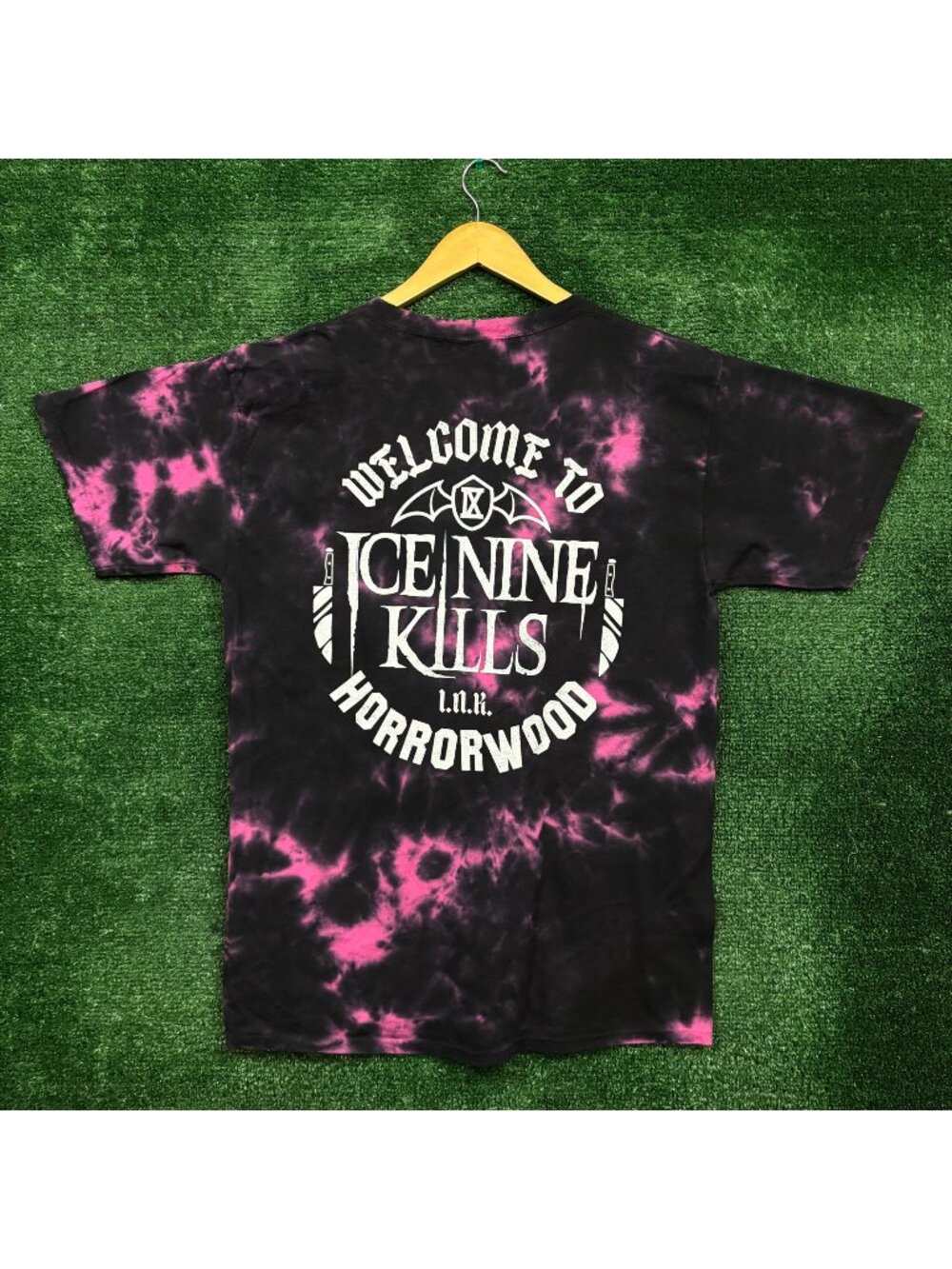 Ice Nine Kills Welcome to Horrorwood Heavy Metal Band Tie-Dye T-Shirt Size Large